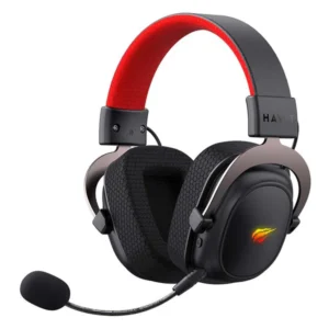 A. HAVIT H2002BG,BLUETOOTH- INALAMBRICO- USB, 7.1,NEGRO - ROJO