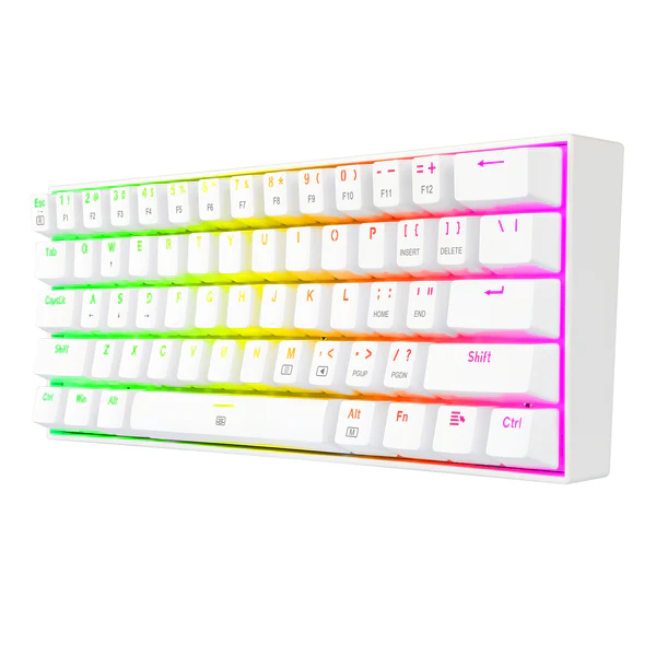 TG. REDRAGON DRAGONBORN K630 | ESPAÑOL | MECANICO | SW-RED | RGB | BLANCO