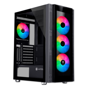 CASE ANTRYX RX-260 BLACK, FIXED RGB, FAN x4, V/TEMPLADO