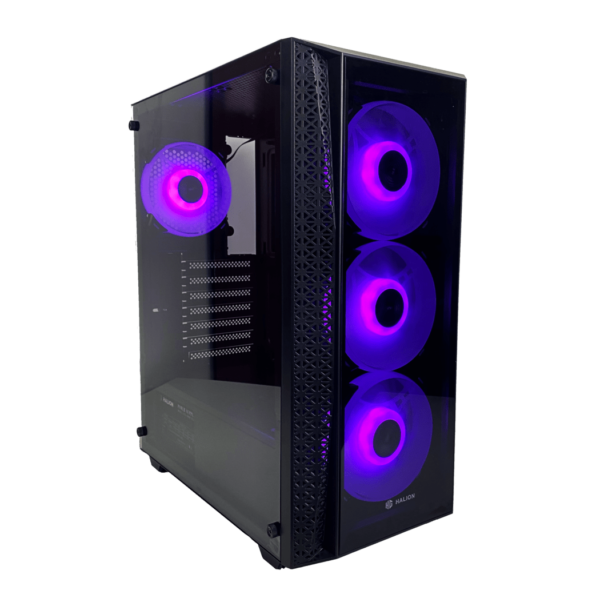 CASE GAMER HALION TORNADO E06 NEGRO, F/600W, ARGB, V/TEMPLADO