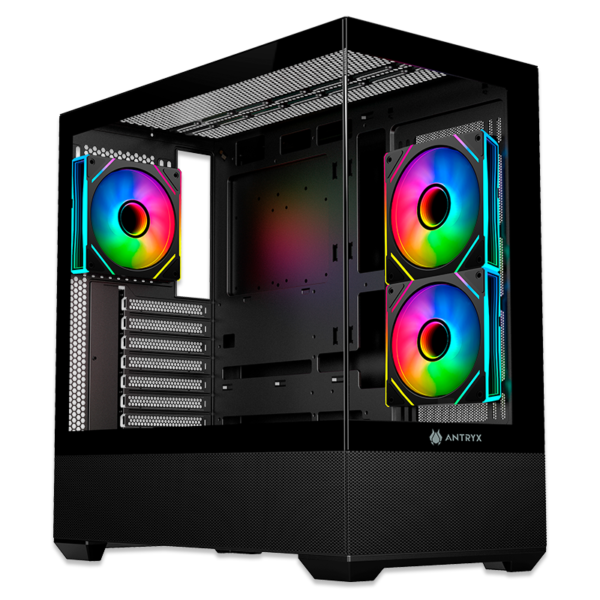 CASE ANTRYX FX 740 BLACK, 3 COOLER ARGB, USB TIPO C, V/TEMPLADO