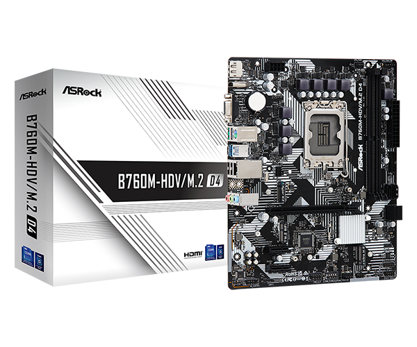 PM. Asrock B760M-hdv-m.2 D4 Socket 1700
