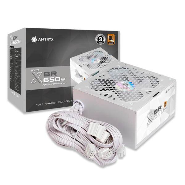 FP. ANTRYX XBR-650 WHITE, 80 PLUS BRONZE, 650W