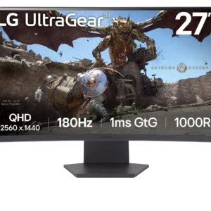 MONITOR GAMING LG UltraGear 27GS60QC-B, 27" Curvo VA, QHQ, 180Hz, 1ms, FreeSync