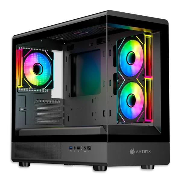 CASE ANTRYX FX 630M BLACK, FAN x3 ARGB, V/TEMPLADO