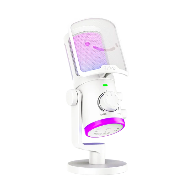 MIC. FIFINE AM6 | CONDENSADOR | RGB | BLANCO