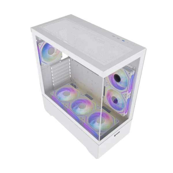 CASE GAMER HALION JUPITER K04 BLANCO, 6 COOLER ARGB, V/TEMPLADO