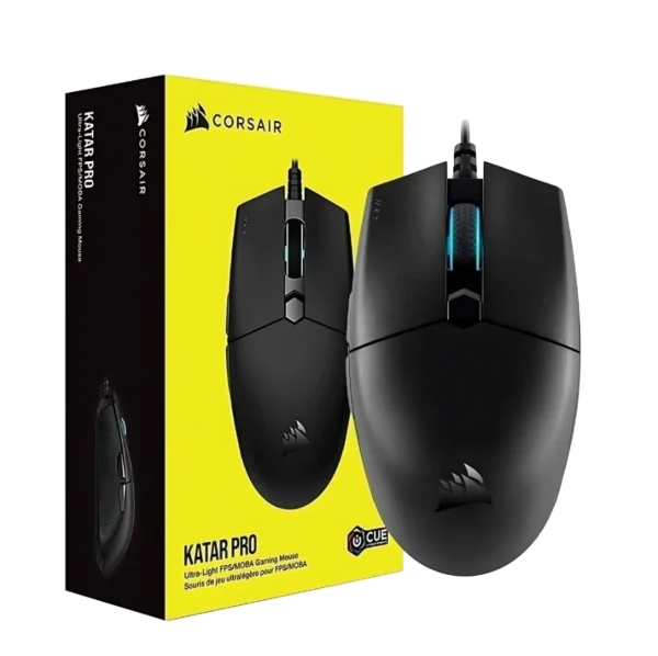 MG. CORSAIR KATAR PRO, HASTA 12400 Dpi, 6 Botones Programables, Rgb, Negro