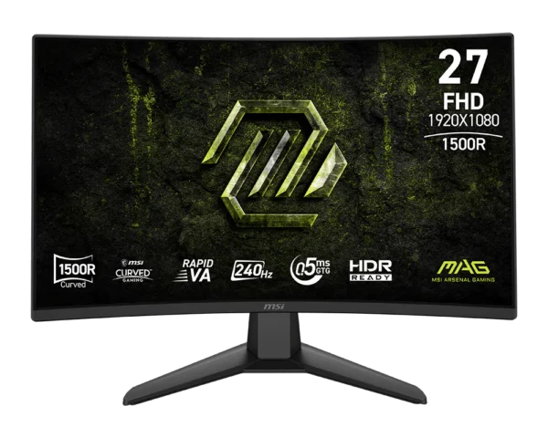 MONITOR MSI MAG MAG 274CF X24, 27" CURVO RAPID VA, FHD, 240Hz, 0.5ms, FreeSync