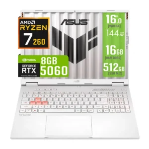 LAPTOP ASUS TUF Gaming A16 FA608UMI-TU255, Amd Ryzen 7 260, 16GB DDR5, SSD 512GB, RTX 5060 8GB, 16" WUXGA