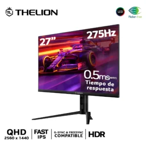 MONITOR GAMING THELION IPG27FQI, 27" IPS, 2K QHD, 275Hz, 0.5ms MPRT, Compatible G-Sync, FreeSync